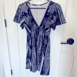 Urban Outfitters Navy Blue Paisley Dress